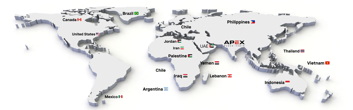 World map showing global presence