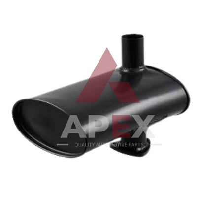 massey-ferguson-underhood-silencer-black-heat-resistant-paint-3-hole-flange-2-3/4-inch-fitting-15-3/4-inch-400mm-length