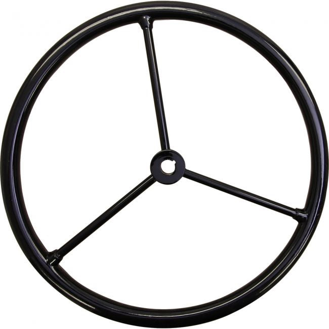 STEERING WHEEL, DISHED 3 Spokes Keyed with 3/4"-7/8" Tapered Hub For 13/16" Steering Shaft Diameter - 17/12"