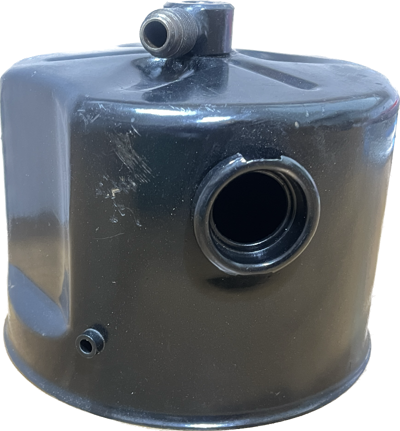 ALLUMINIUM PUMP BOWEL (POWDER COATING WITH NIPPLE FITTED )