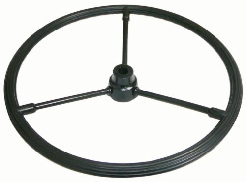 STEERING WHEEL Keyed Hub 18" Diameter Stepped hub that accepts a 3/4" - 7/8" shaft 3 round steel spokes